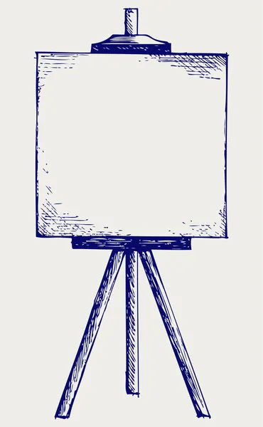 Easel with empty canvas — Stock Vector