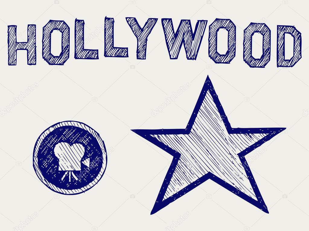 Hollywood. Doodle style