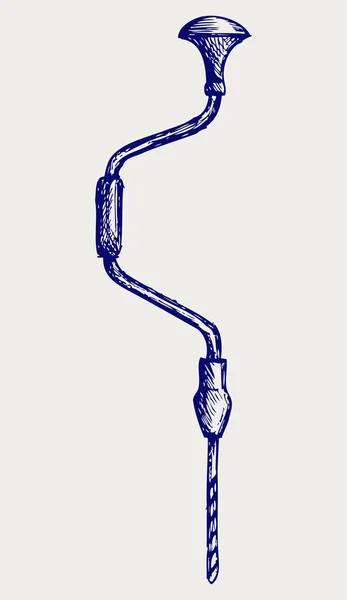 Broca manual — Vetor de Stock
