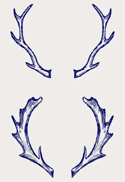Cuernos de ciervo — Archivo Imágenes Vectoriales