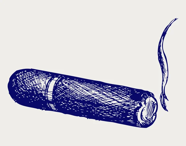 哈瓦那雪茄烧 — 图库矢量图片