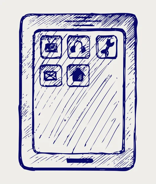 Tablet digitale — Vettoriale Stock