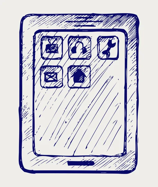 Digitale tablet — Stockvector