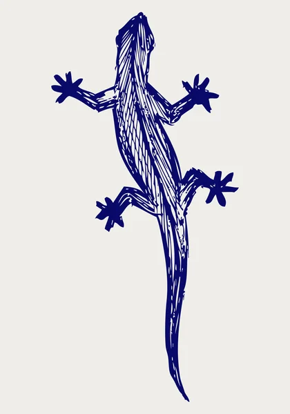 Силуэт геккона — стоковый вектор