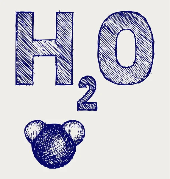 Vettore H2O — Vettoriale Stock