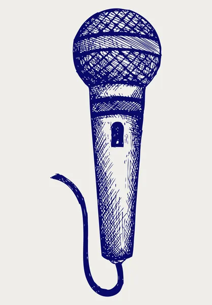 Microphone croquis — Image vectorielle