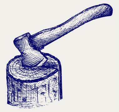 Axe and log
