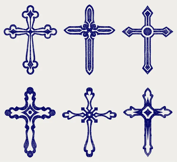 Коллекция крестового дизайна — стоковый вектор