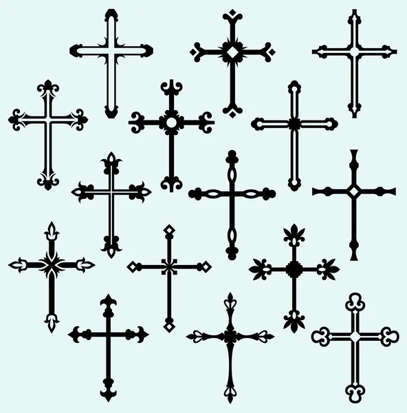 Religious cross design collection — Stock Vector