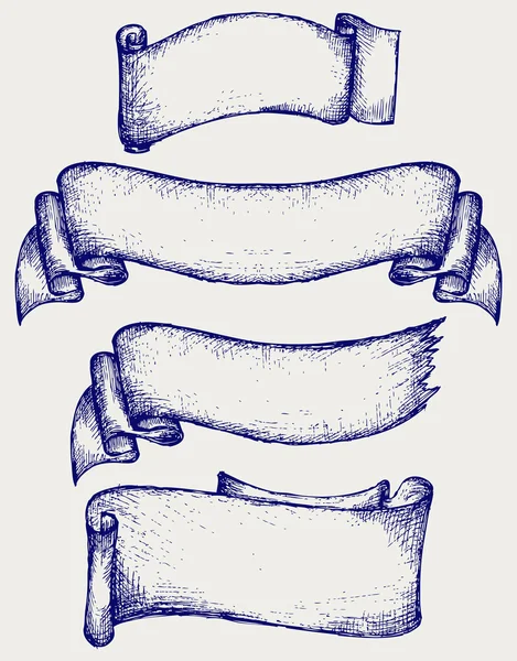 Establecer banners y cintas — Archivo Imágenes Vectoriales