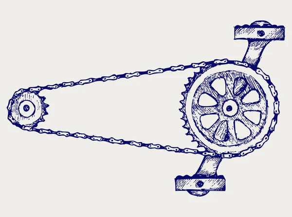 Kettenschaltung — Stockvektor