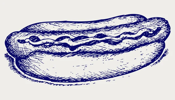 Altmodischer Hot Dog — Stockvektor