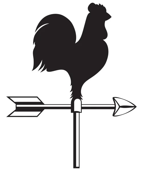 Rooster weather vane — Stock Vector