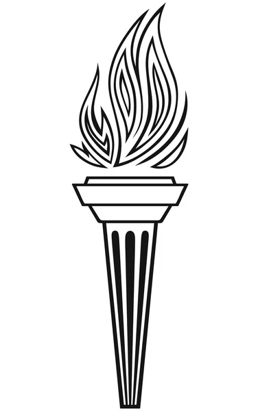 Antorcha de símbolo — Vector de stock