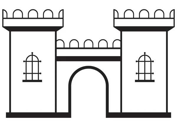 Pictogram kasteel — Stockvector