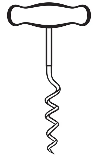 Old corkscrew — Stock Vector