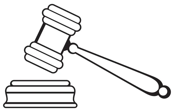 Yargıç Gavel. — Stok Vektör