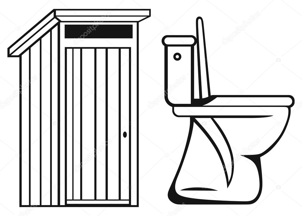 krijgen Ziek persoon uitbarsting WC. Silhouette toilet Stock Vector Image by ©Kreativ #27385915