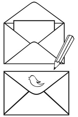 Zarf kağıt ve kalem ile açın