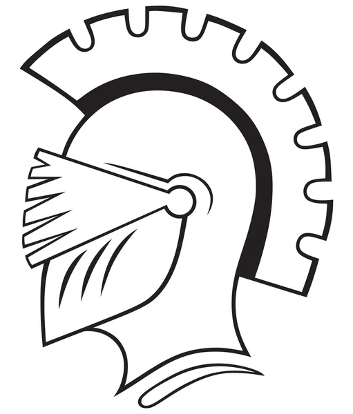Silueta helma — Stockový vektor