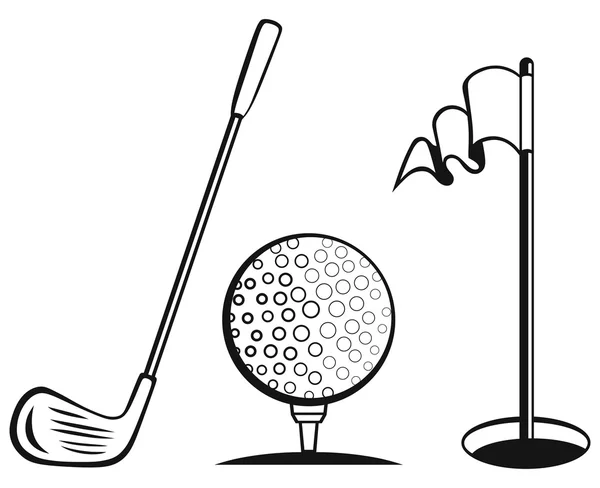 Juego de iconos de golf — Vector de stock