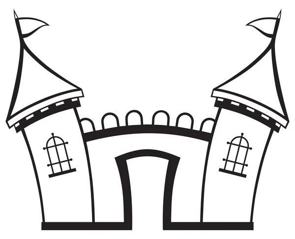 Pictogram kasteel — Stockvector