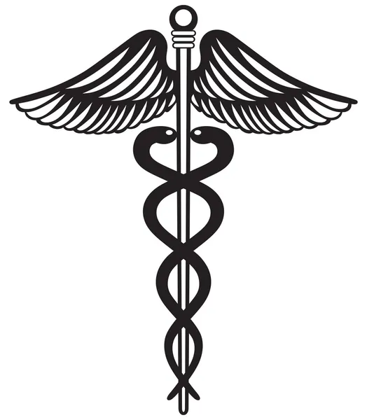 Symbool medische caduceus — Stockvector