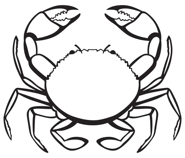 Silhouette crab — Stock Vector