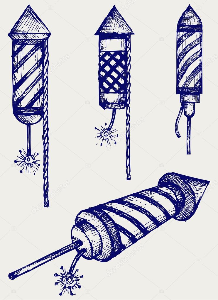 desenho de silhueta de fogo de artifício 15268630 PNG