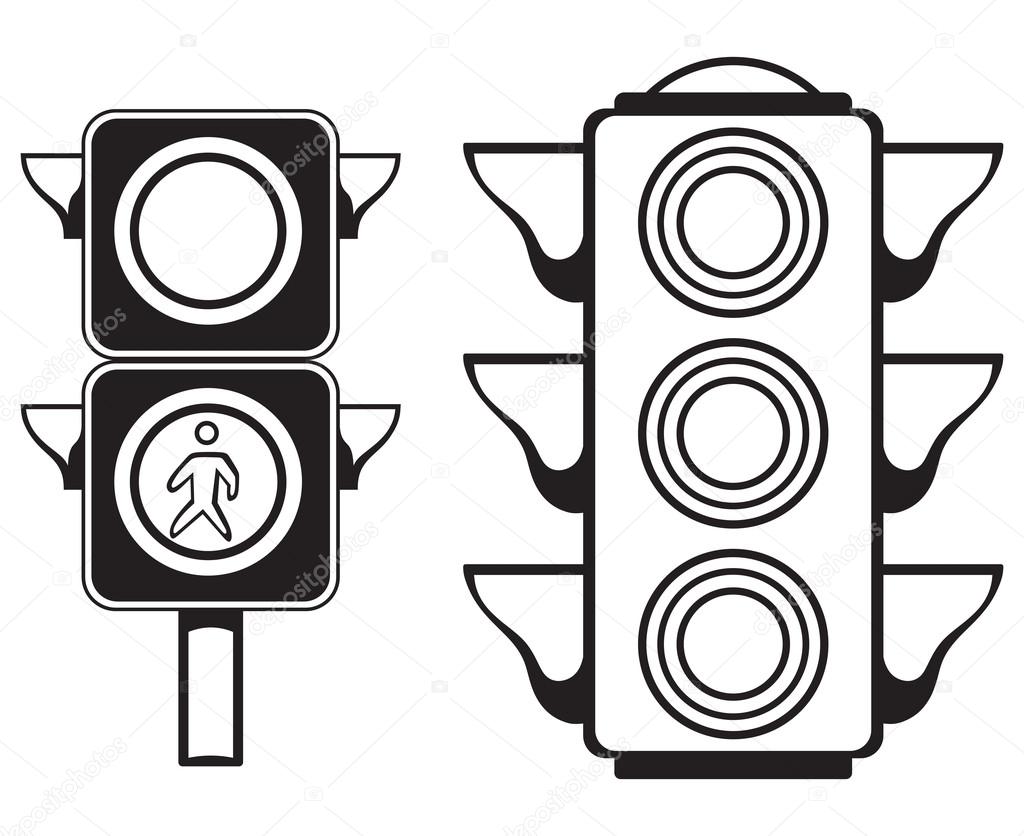 Traffic Light Clipart Black And White