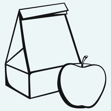 kağıt torba ve elma