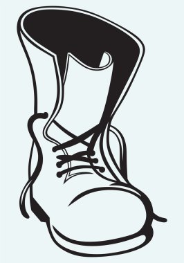 Old dirty boots clipart