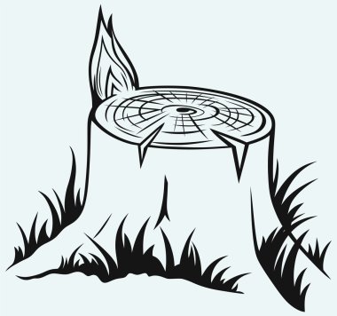 Old tree stump clipart