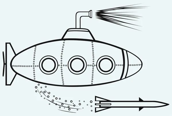 Ilustrace ponorka — Stockový vektor