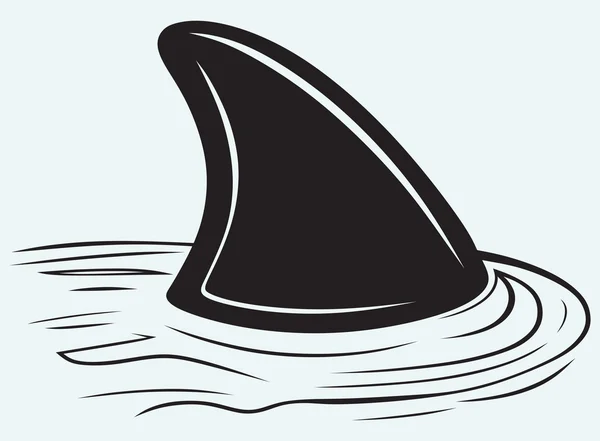 Silhouet haai — Stockvector