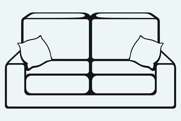 Soffa möbler — Stock vektor
