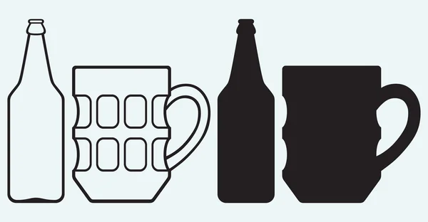 Φιάλες μπύρας — Διανυσματικό Αρχείο
