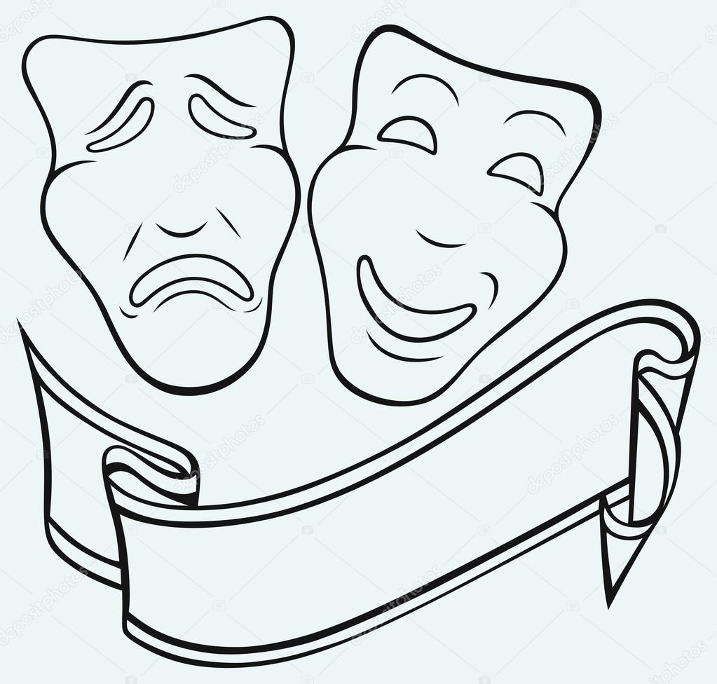 Comedy and Tragedy theatrical mask