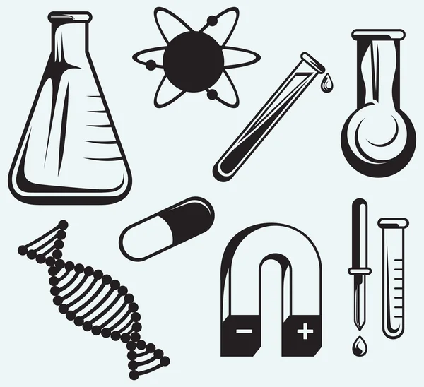 Biyoloji, kimya ve fizik — Stok Vektör
