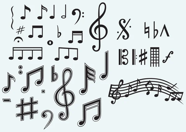 Various musical notes — Stock Vector