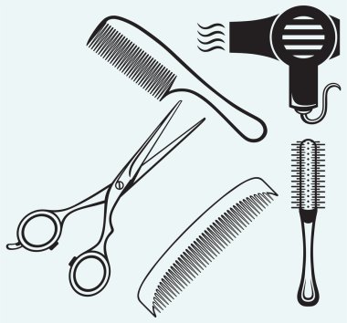 Scissors and Comb for hair