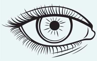 bir kadın göz silüeti