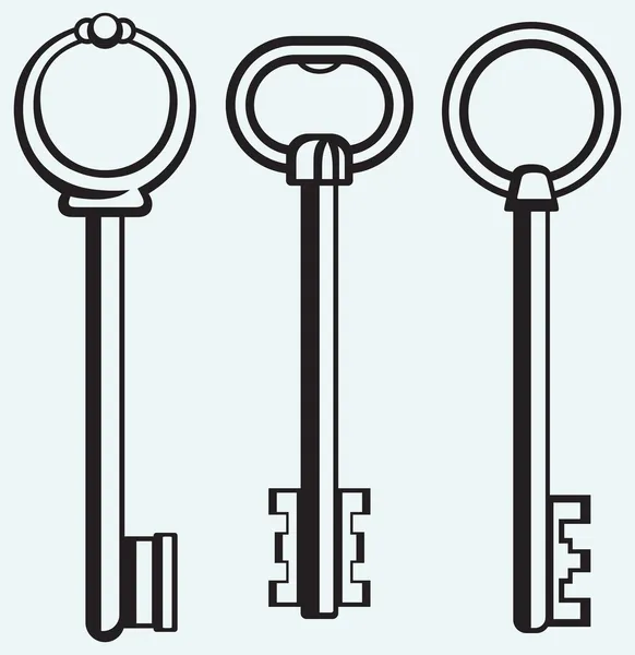 Silhouette of keys — Stock Vector