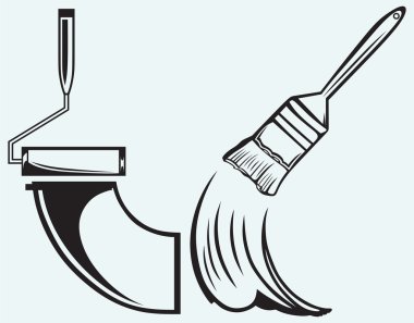 boya fırça ve boya silindiri