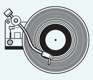 Record player vinyl record clipart