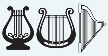 Illustration of lyre clipart
