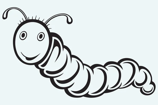 애벌레 만화 — 스톡 벡터