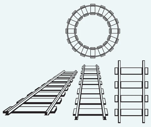 Ställ in järnväg — Stock vektor