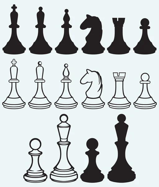 Ícones de xadrez — Vetor de Stock