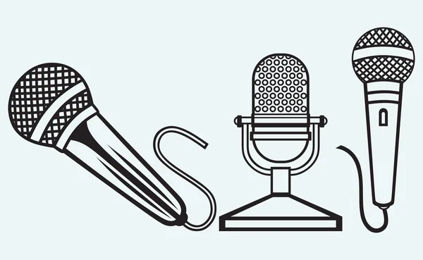 Microphone icons set — Stock Vector